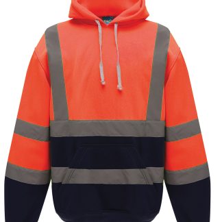 Hi-vis pull-over hoodie (HVK05) in Black - North Print Workwear