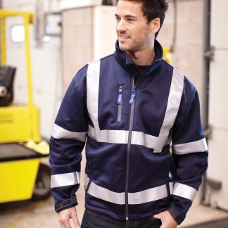 Hi-vis softshell jacket (HVK09) in Black - North Print Workwear