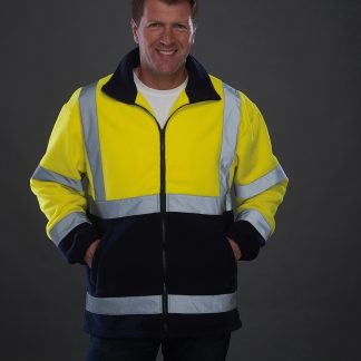 Hi-vis heavyweight fleece jacket (HVK08) in Orange - North Print Workwear