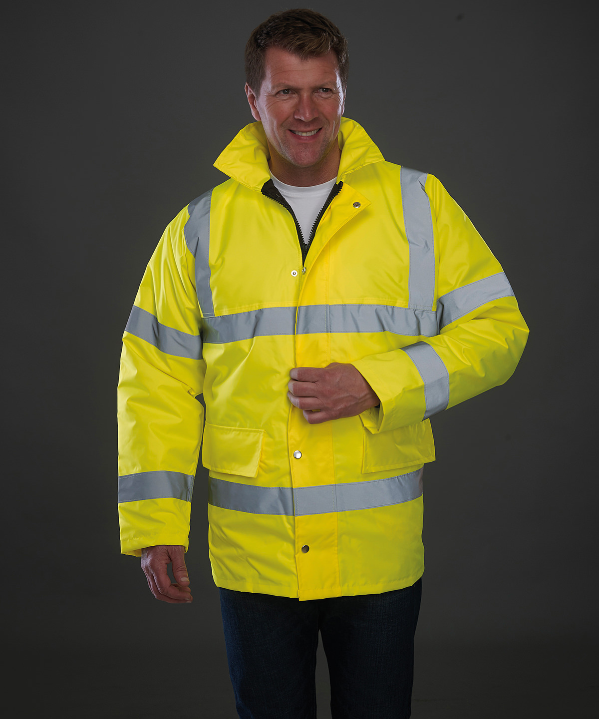 Hi-vis classic motorway jacket (HVP300) in Orange - North Print Workwear