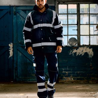 Hi-vis security jacket (HVP301) in Black - North Print Workwear