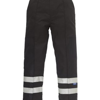 Reflective polycotton ballistic trousers (BS015T) in Black - North Print Workwear