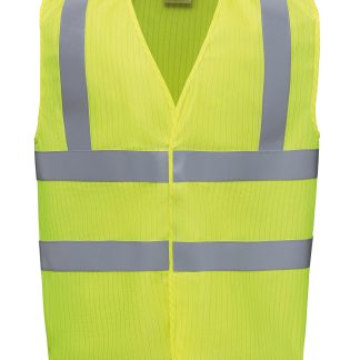 Hi-vis flame-retardant anti-static waistcoat (HVW100ASFR) in Yellow - North Print Workwear