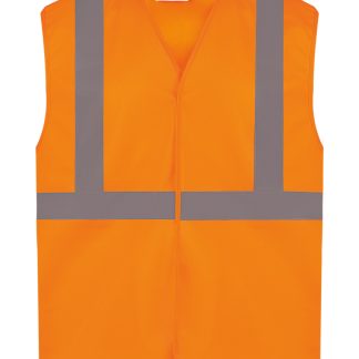 Hi-vis railway waistcoat class 2 (HVW118PE) in Orange - North Print Workwear